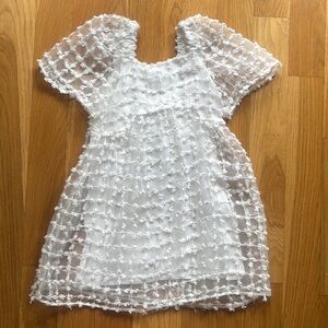 Zara Kids Girls White Dress Size 6 Dressy Dress for Girls White. Short Sleeve